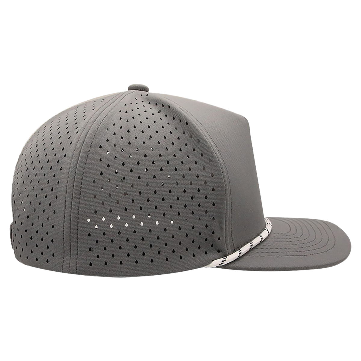 Rope BrimCo Performance Rope Hat - Dark Gray-White Rope