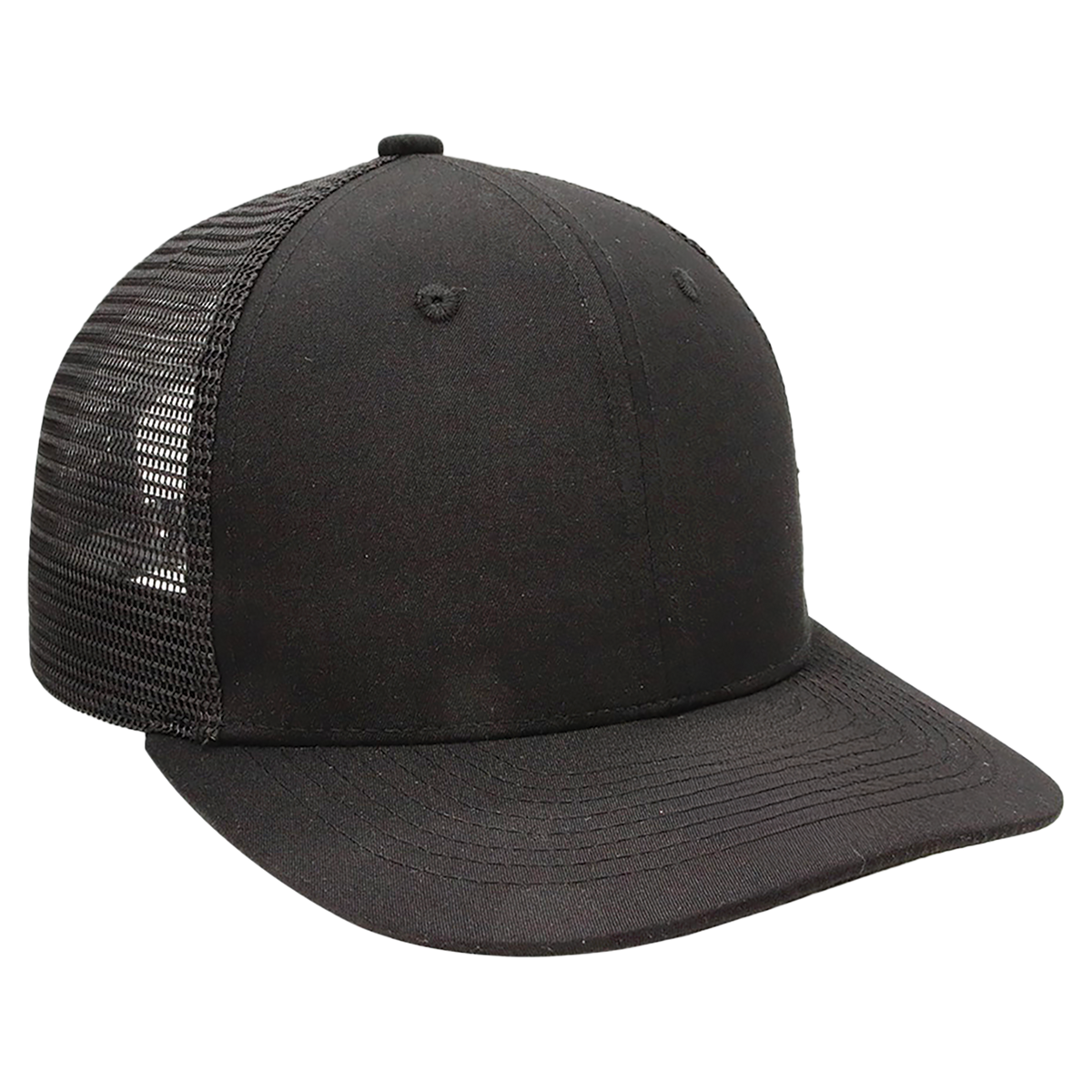 BrimCo Classic Trucker Hat - Black-Black