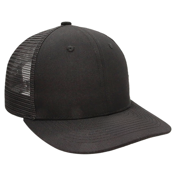 BrimCo Classic Trucker Hat - Black-Black