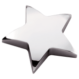 Chrome Plated Metal Star Paperweight - Laser Engraved Gift