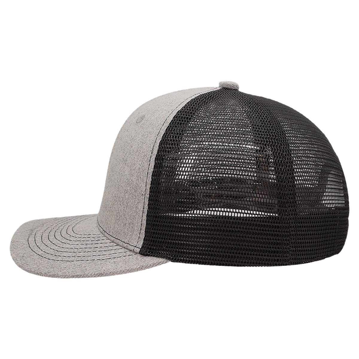 BrimCo Classic Trucker Hat - Heather Gray-Black