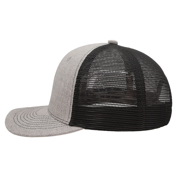 BrimCo Classic Trucker Hat - Heather Gray-Black