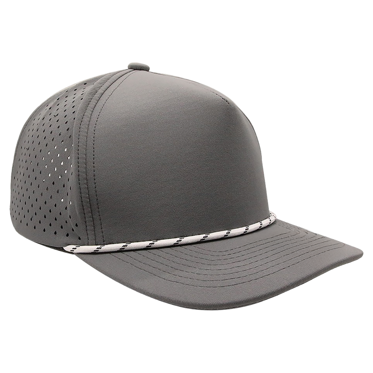 Rope BrimCo Performance Rope Hat - Dark Gray-White Rope