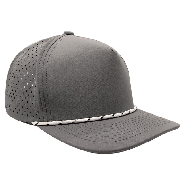 Rope BrimCo Performance Rope Hat - Dark Gray-White Rope