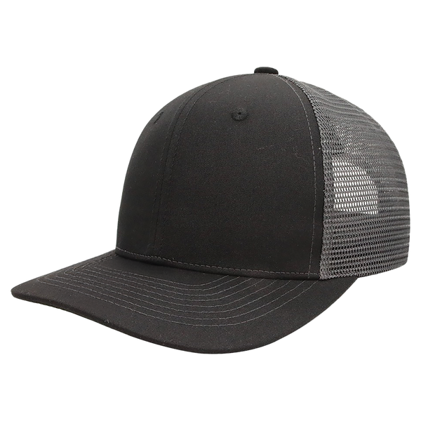 BrimCo Classic Trucker Hat - Black-Charcoal
