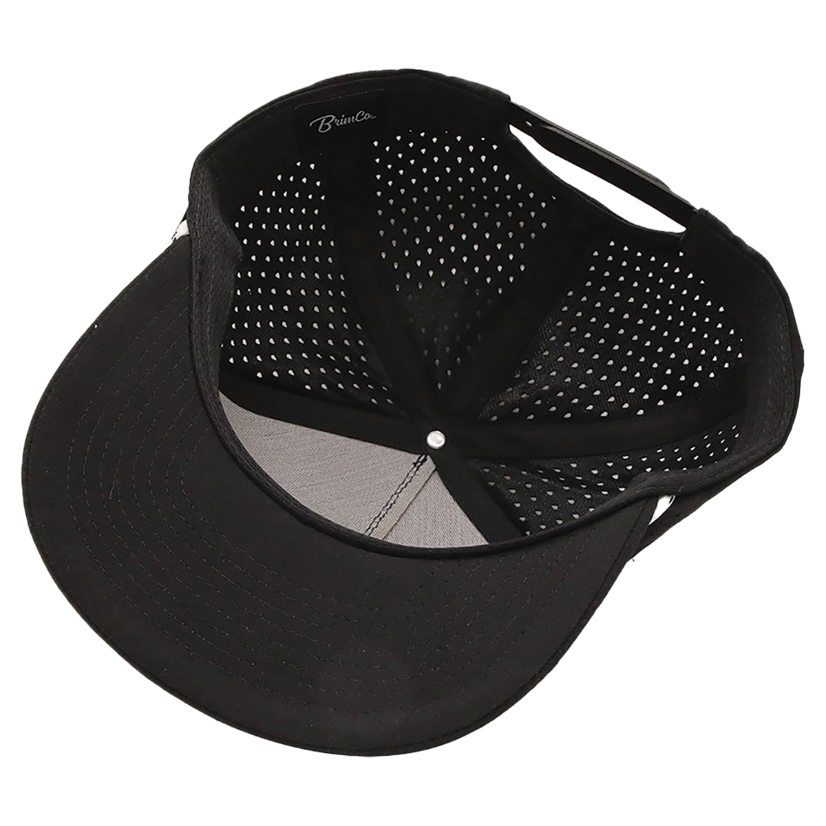 BrimCo Performance Rope Hat - All Black-White Rope