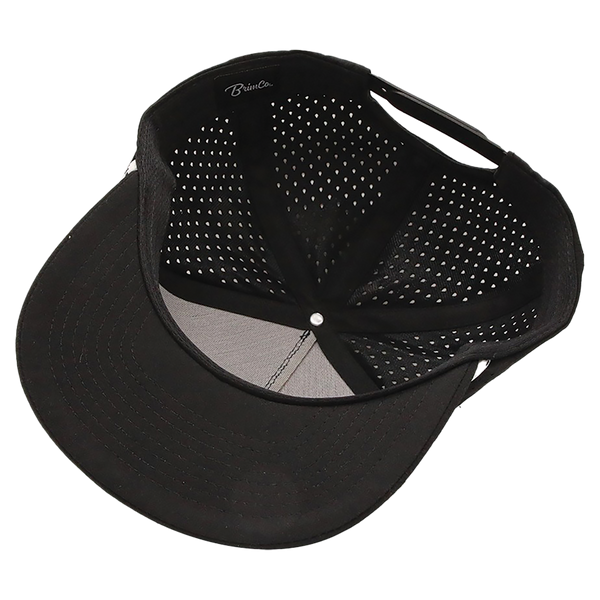 BrimCo Performance Rope Hat - All Black-White Rope