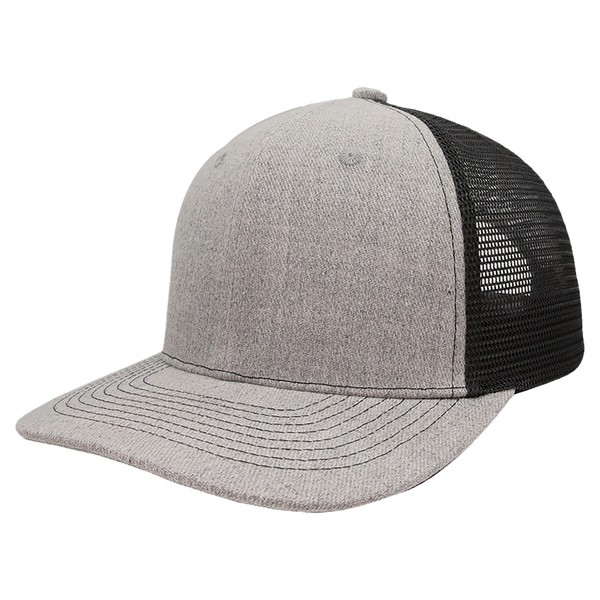 BrimCo Classic Trucker Hat - Heather Gray-Black