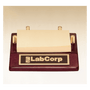 Rosewood Piano Finish Post-It Note Holder with Plate - Laser Engraved Gift
