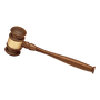 American Walnut Gavel with Brass Gavel Band - Laser Engraved Gift