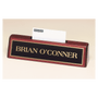 Piano Finish Nameplate with Business Card Holder - Laser Engraved Corporate Gift