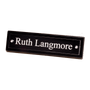 Piano Finish Desk Nameplate w/ Acrylic Engraving Plate - Laser Engraved Corporate Gift