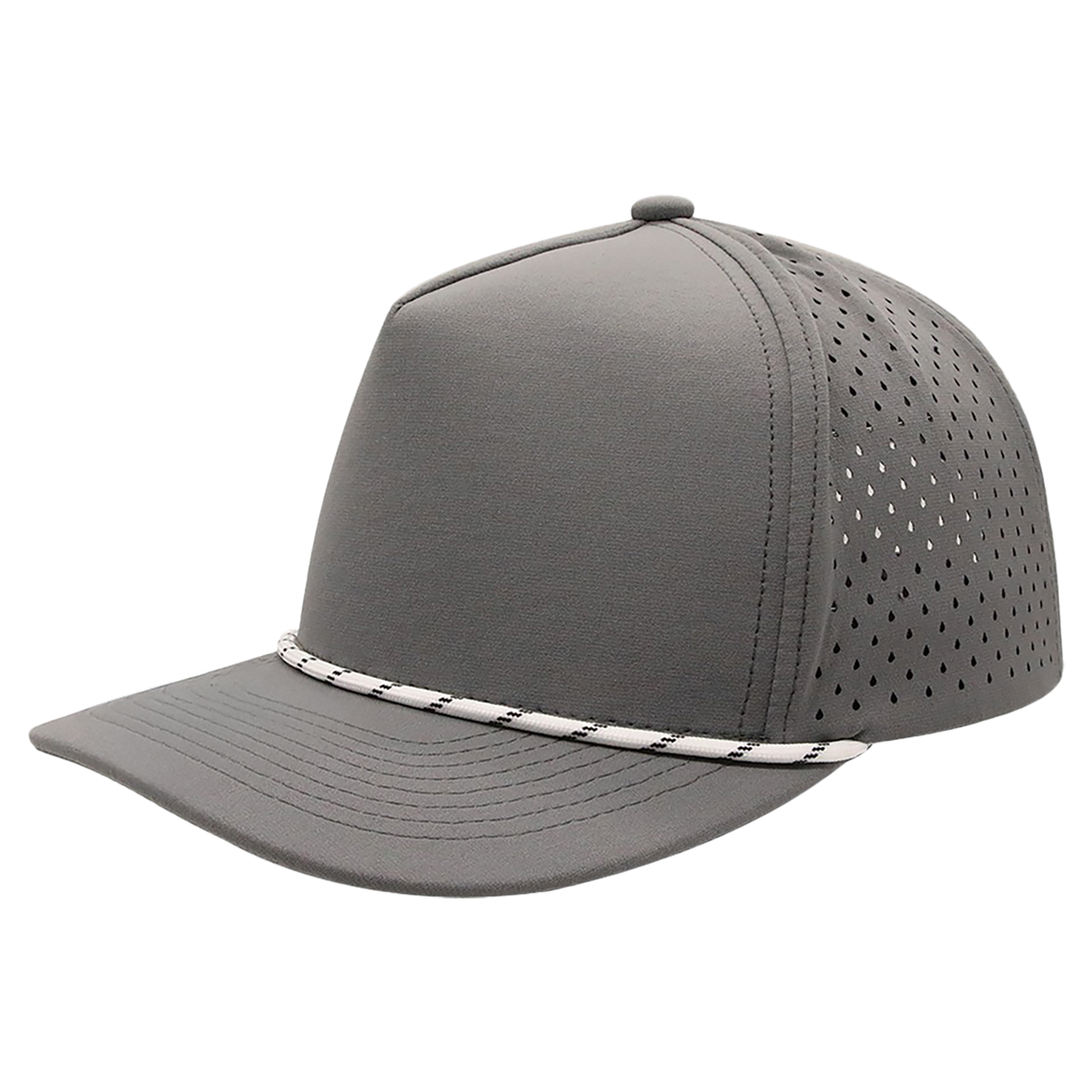 Rope BrimCo Performance Rope Hat - Dark Gray-White Rope