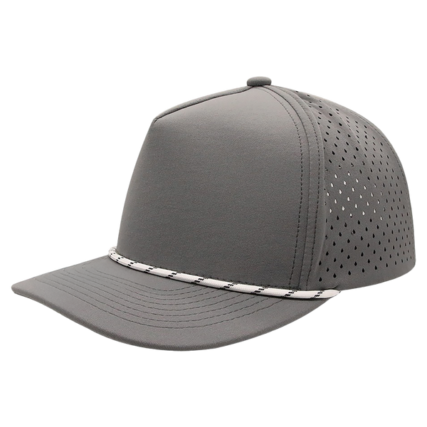 Rope BrimCo Performance Rope Hat - Dark Gray-White Rope