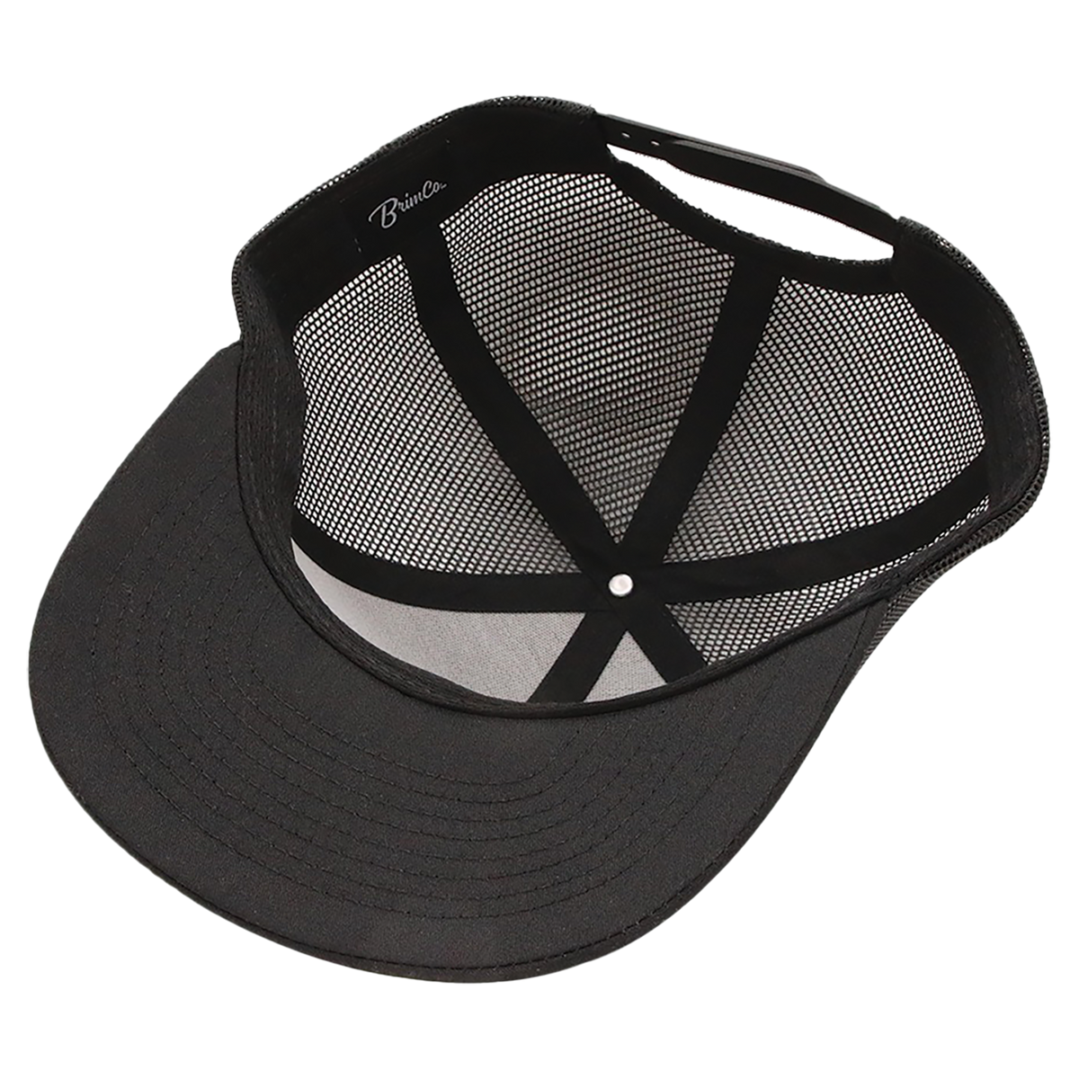 BrimCo Classic Trucker Hat - Black-Black