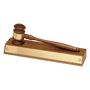 Walnut Gavel Base with Brass Plate (Base Only) - Laser Engraved Gift