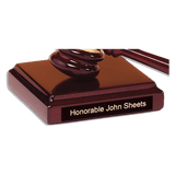 Finish Square Gavel Sounding Block - Laser Engraved Gift