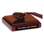 Finish Square Gavel Sounding Block - Laser Engraved Gift