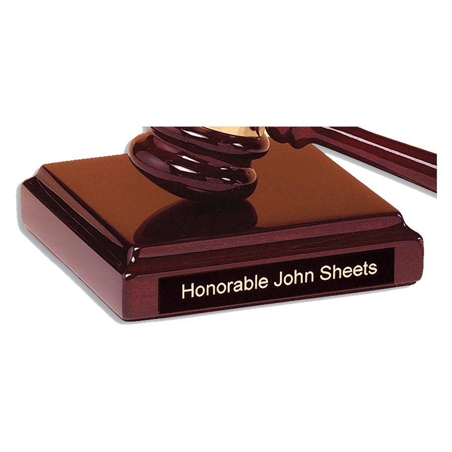 Finish Square Gavel Sounding Block - Laser Engraved Gift