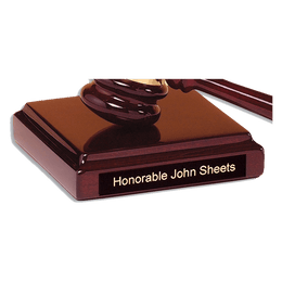 Finish Square Gavel Sounding Block - Laser Engraved Gift