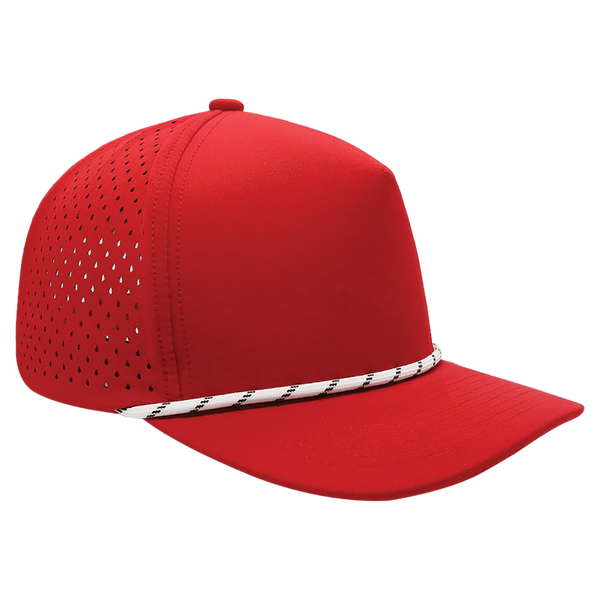 BrimCo Performance Rope Hat - Red-White Rope