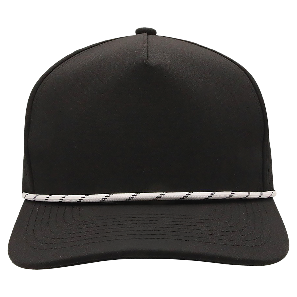 BrimCo Performance Rope Hat - All Black-White Rope