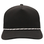 BrimCo Performance Rope Hat - All Black-White Rope