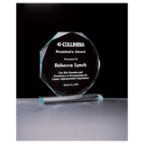 Octagon Series Jade Acrylic Award - Laser Engraved Gift