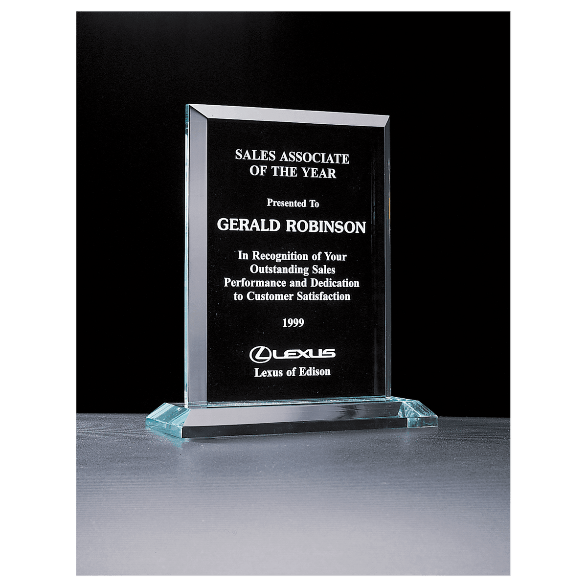 Apex Series Jade Acrylic Award - Laser Engraved Gift