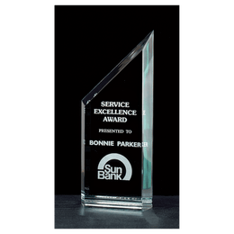 Zenith Series Jade Acrylic Free Standing Award - Laser Engraved Gift