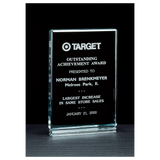 Classic Series Jade Acrylic Free Standing Award - Laser Engraved Gift