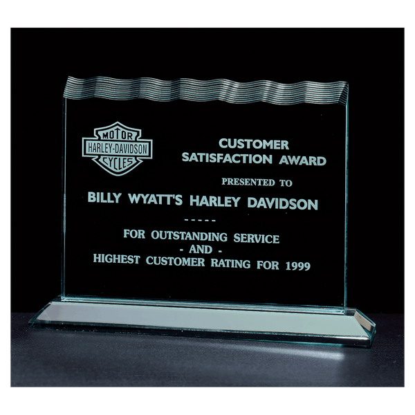 Tidal Series Jade Acrylic Award - Laser Engraved Gift