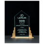 Peak Jade Acrylic Award with Aluminum Base - Laser Engraved Gift