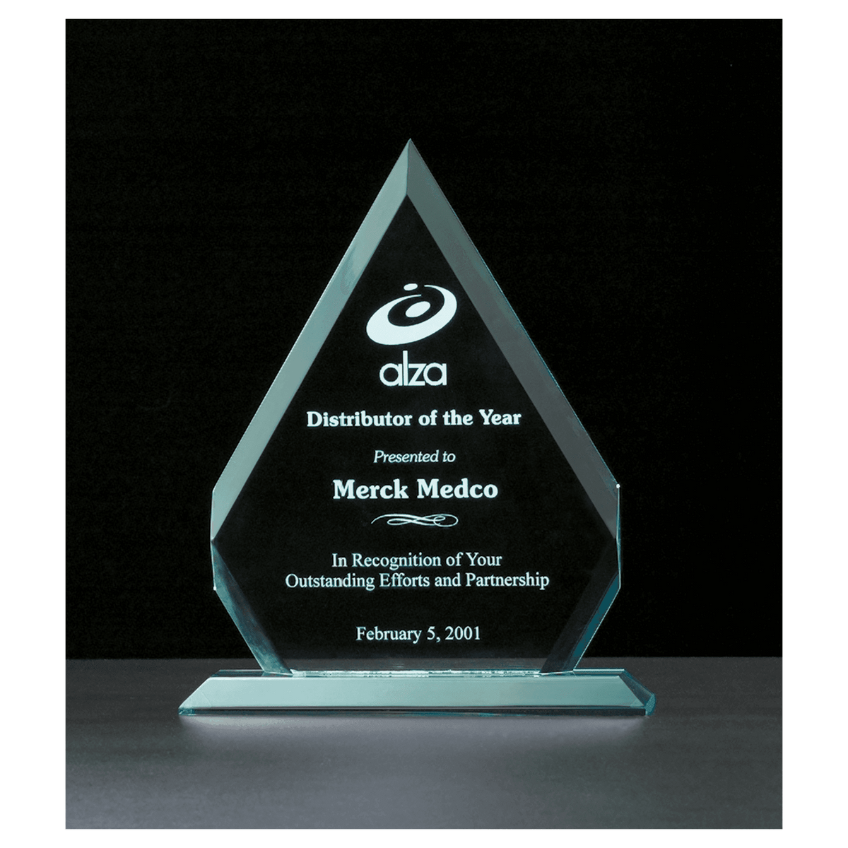 Diamond Series Jade Acrylic Award - Laser Engraved Gift