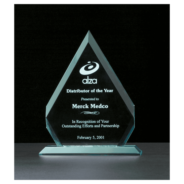 Diamond Series Jade Acrylic Award - Laser Engraved Gift