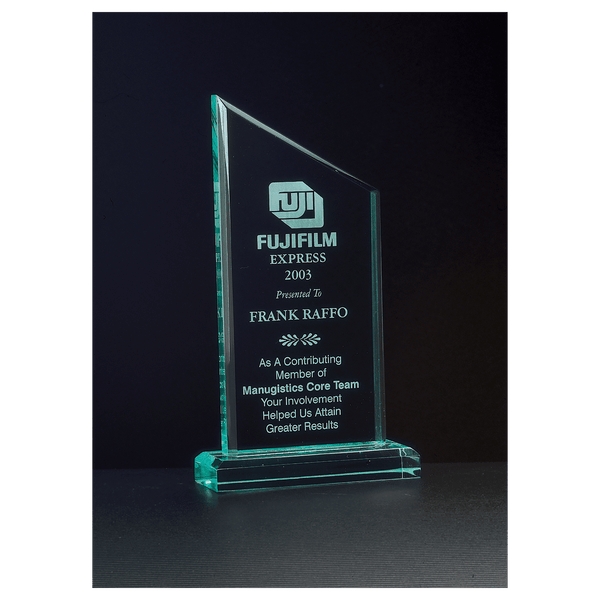 Zenith Series Jade Acrylic Award - Laser Engraved Gift