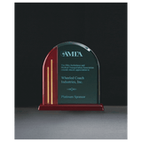 Arch Series Jade Acrylic with Piano Finish Base, Gold Metal Accents - Laser Engraved Gift