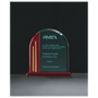 Arch Series Jade Acrylic with Piano Finish Base, Gold Metal Accents - Laser Engraved Gift