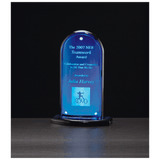 Arch Series Acrylic, Mirror Upright, Black Base with Convex Acrylic Front - Laser Engraved Gift