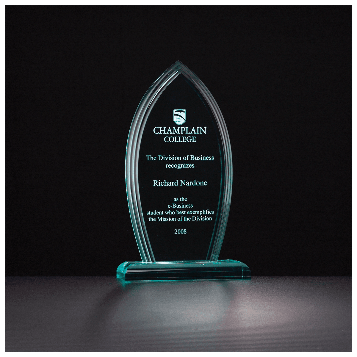 Flame Series Jade Acrylic Award - Laser Engraved Gift