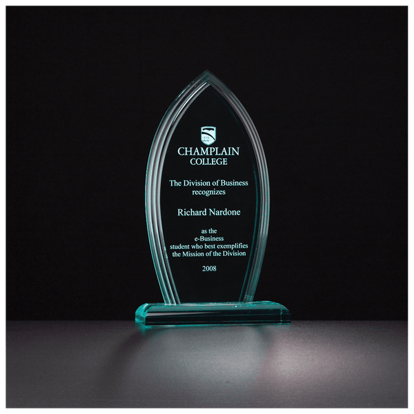 Flame Series Jade Acrylic Award - Laser Engraved Gift