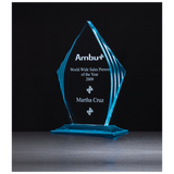 Flame Series Acrylic with Accented Upright and Base - Laser Engraved Gift
