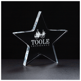 Star Acrylic Paperweight - Laser Engraved Gift
