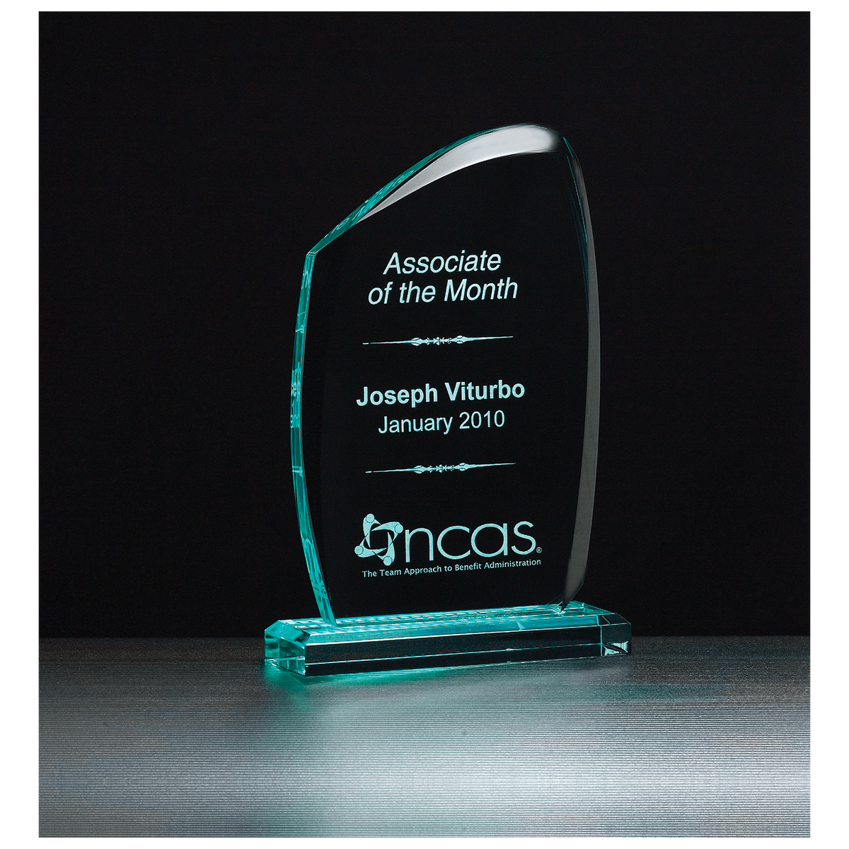 Tidal Series Jade Acrylic Award - Laser Engraved Gift