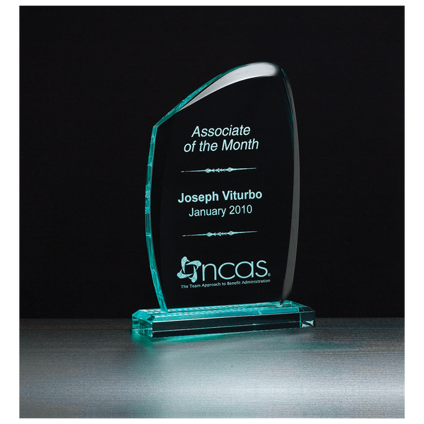 Tidal Series Jade Acrylic Award - Laser Engraved Gift
