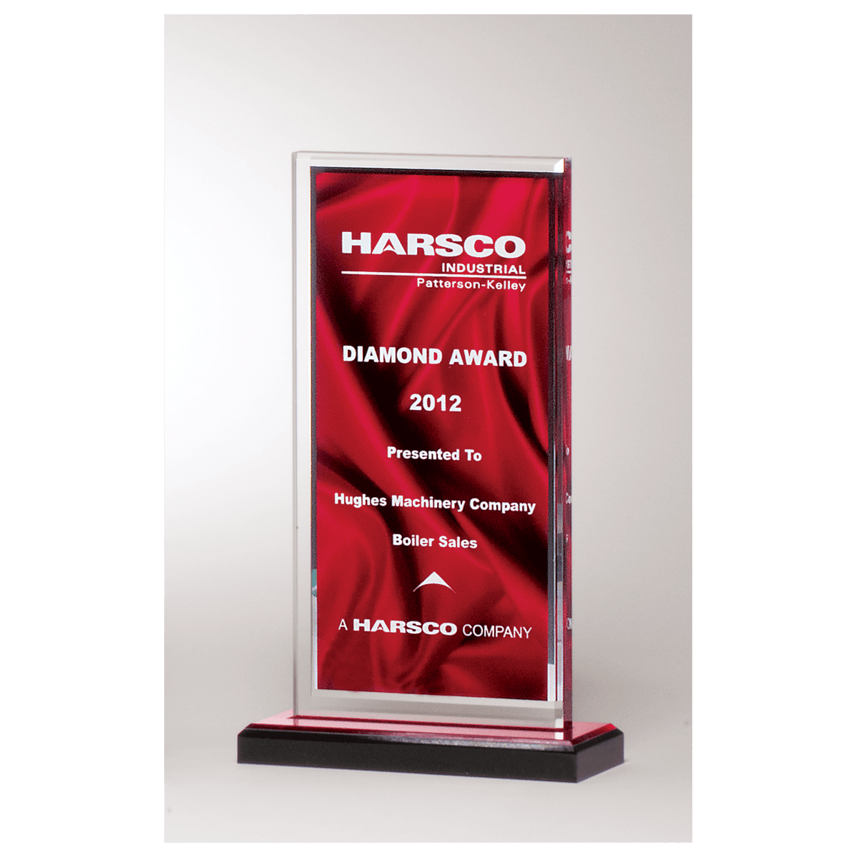 Deep Draped Satin Patterned Acrylic with Silver Mirror Border, Black Base - Laser Engraved Gift