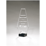 Flame Series Acrylic with and Silver Metal Base - Laser Engraved Gift
