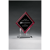Diamond Series Acrylic w/Printed Border, Silver Mirror Highlights - Laser Engraved Gift