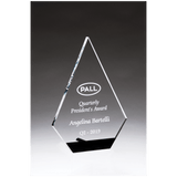Diamond Series Clear Acrylic with Accent and Silver Post - Laser Engraved Gift