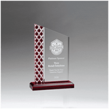 Zenith Series Clear Acrylic with Lattice Pattern and Metallic Accent - Laser Engraved Gift